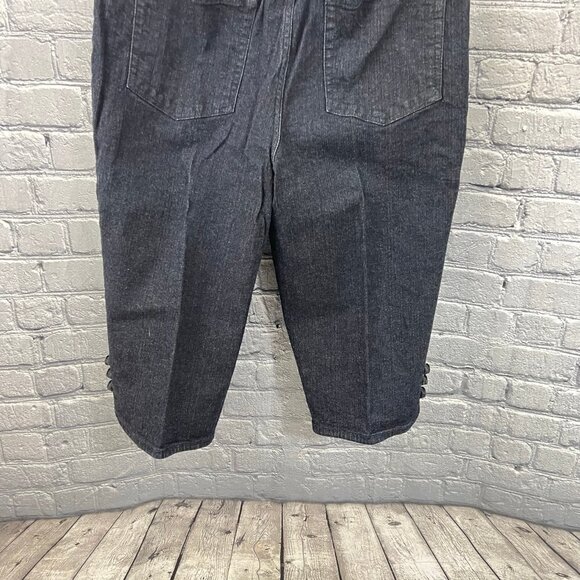 Denim & Co Cropped Capri Denim Jeans Size 12 New - Picture 7 of 9
